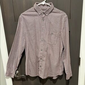 Men's Express Checkered Shirt - Brown and White